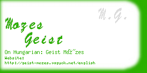 mozes geist business card